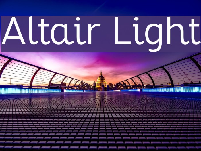 Altair Light Font examples