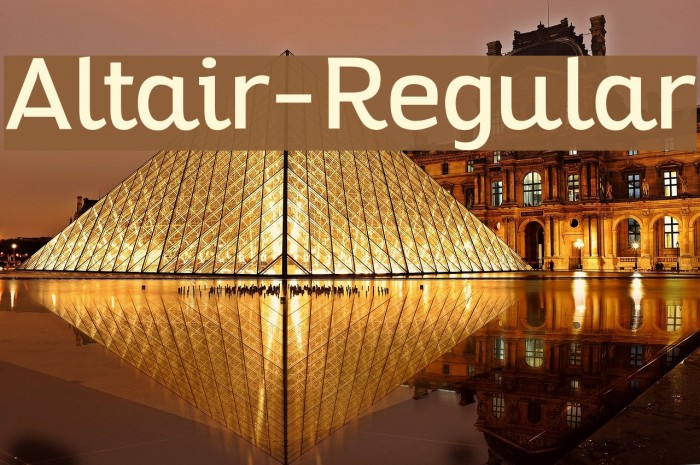 Altair-Regular Font examples