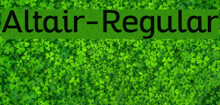 Altair-Regular Font examples
