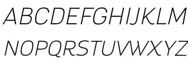 Altair Thin Italic 字体 大写