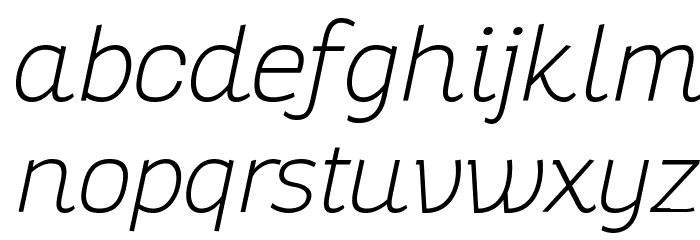 Altair Thin Italic Font LOWERCASE