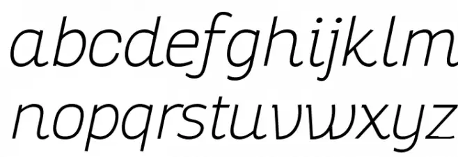 Altair Thin Italic Fuentes MINÚSCULAS