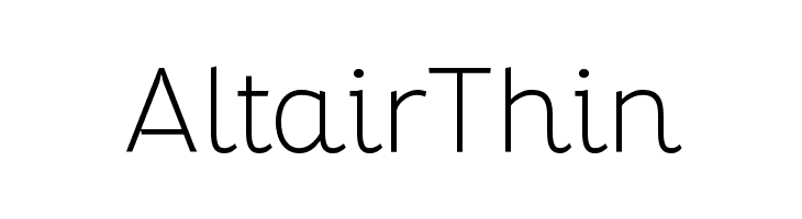 Altair Thin  नि: शुल्क फ़ॉन्ट्स डाउनलोड
