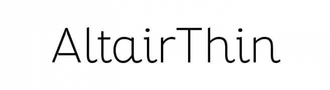 Altair Thin  Fuentes Gratis Descargar