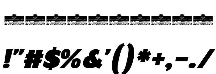 Altair Ultra Italic Font OTHER CHARS