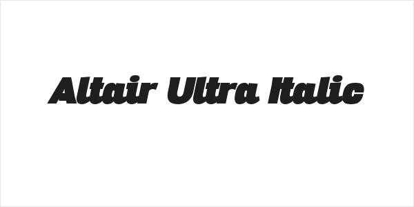 Altair Ultra Italic Logo