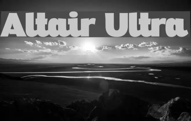Altair Ultra Font examples