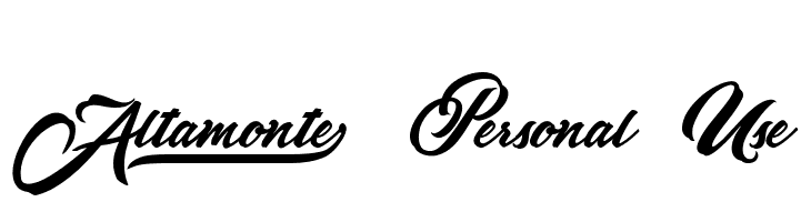 Altamonte[ Personal Use  免费字体下载