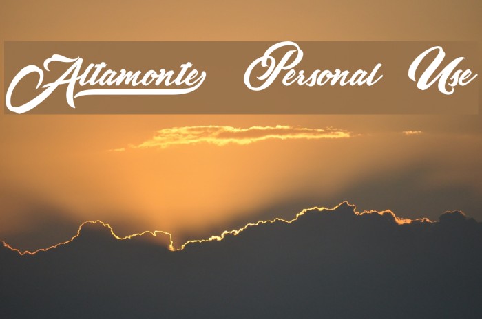 Altamonte[ Personal Use Font examples