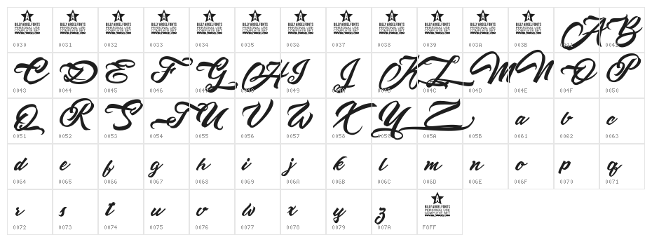Altamonte[ Personal Use Character Map