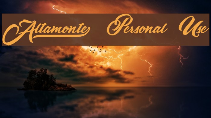 Altamonte[ Personal Use Font examples
