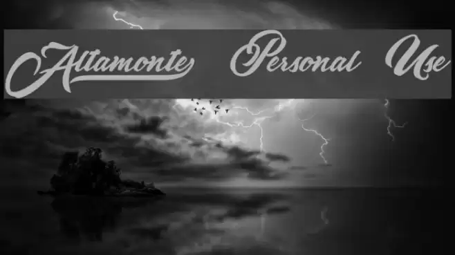 Altamonte[ Personal Use Font examples