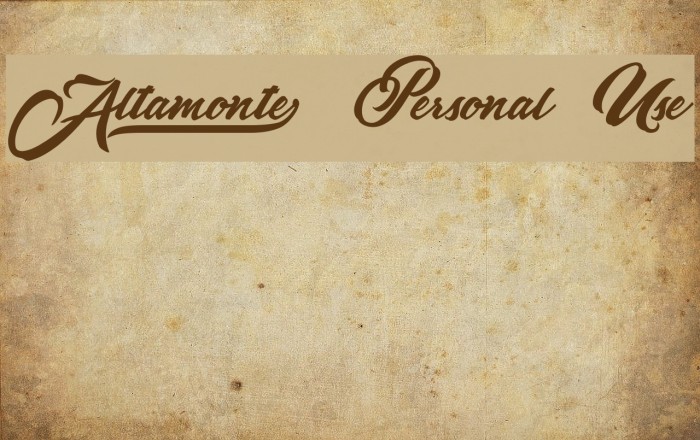 Altamonte[ Personal Use Font examples