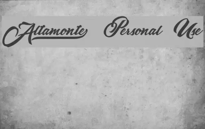 Altamonte[ Personal Use Font examples
