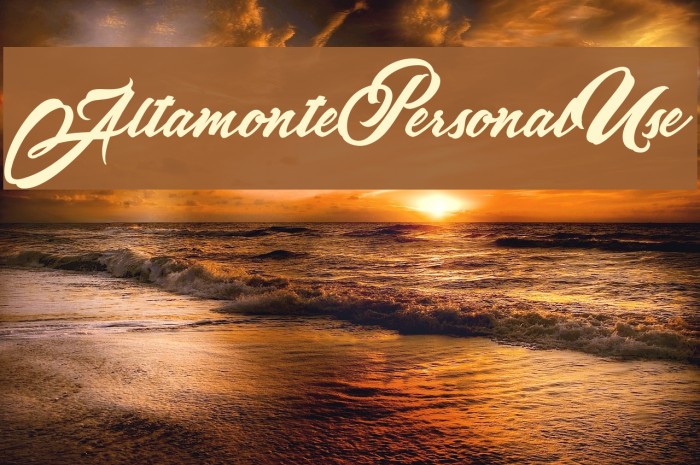 AltamontePersonalUse Font examples