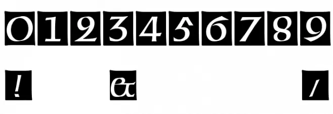 Alte Caps Font OTHER CHARS