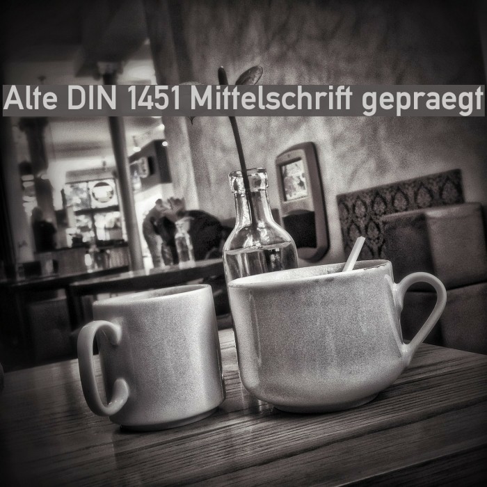 Alte DIN 1451 Mittelschrift gepraegt Font examples