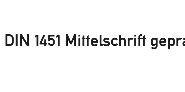 Alte DIN 1451 Mittelschrift gepraegt Logo
