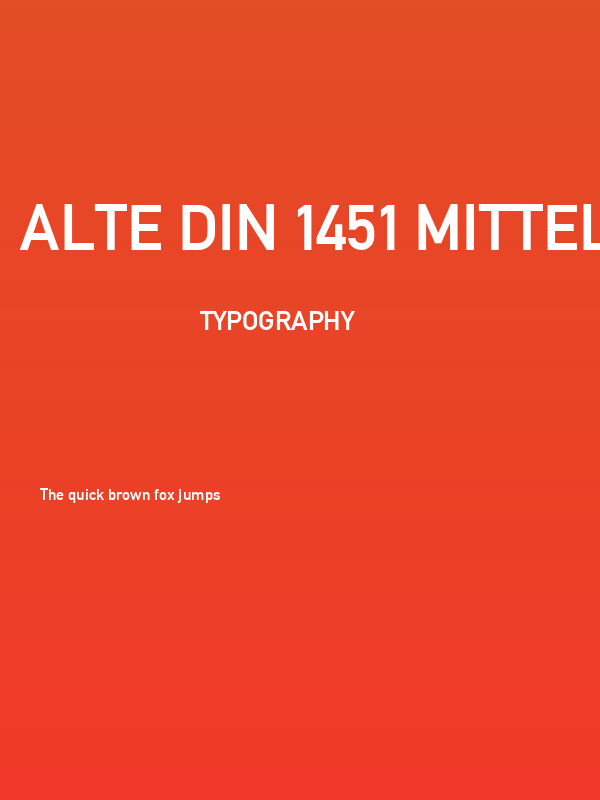 Alte DIN 1451 Mittelschrift gepraegt Poster