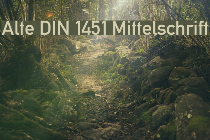Alte DIN 1451 Mittelschrift Font examples