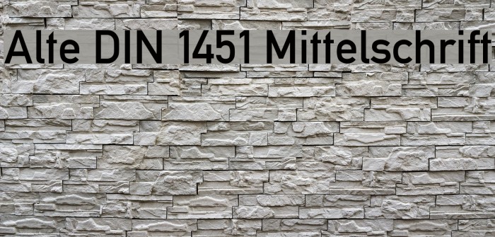 Alte DIN 1451 Mittelschrift Font examples