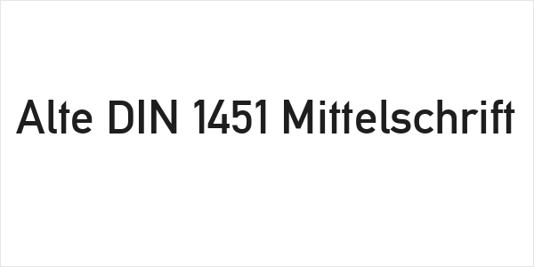 Alte DIN 1451 Mittelschrift Logo