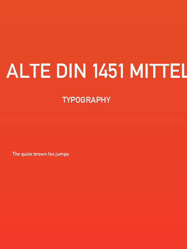 Alte DIN 1451 Mittelschrift Poster