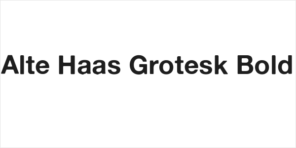 Alte Haas Grotesk Bold Logo