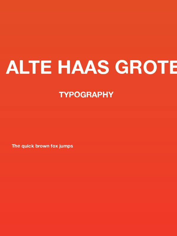Alte Haas Grotesk Bold Poster