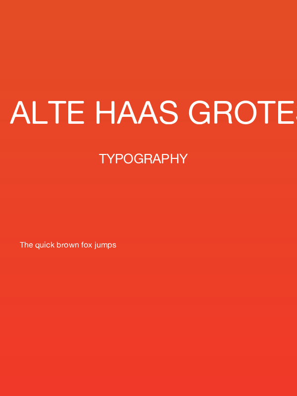 Alte Haas Grotesk Poster