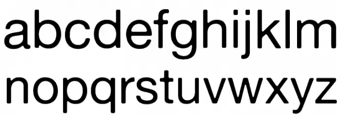 Alte Haas Grotesk خط أحرف صغيرة