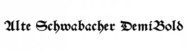 Alte Schwabacher DemiBold  Frei Schriftart Herunterladen
