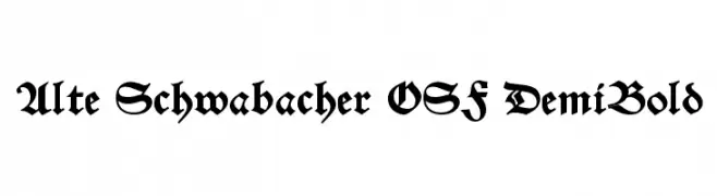 Alte Schwabacher OSF DemiBold  Frei Schriftart Herunterladen