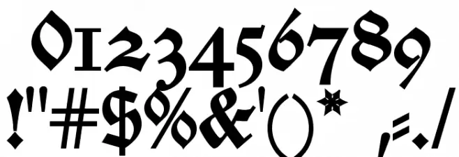 Alte Schwabacher OSF DemiBold Font OTHER CHARS