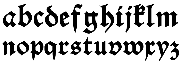 Alte Schwabacher OSF DemiBold Font LOWERCASE