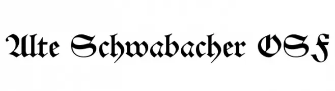 Alte Schwabacher OSF  Frei Schriftart Herunterladen