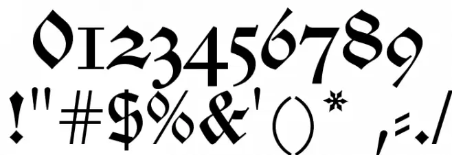 Alte Schwabacher OSF Font OTHER CHARS