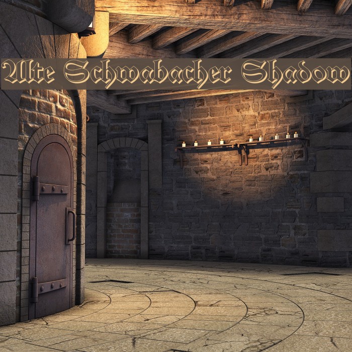 Alte Schwabacher Shadow Font examples