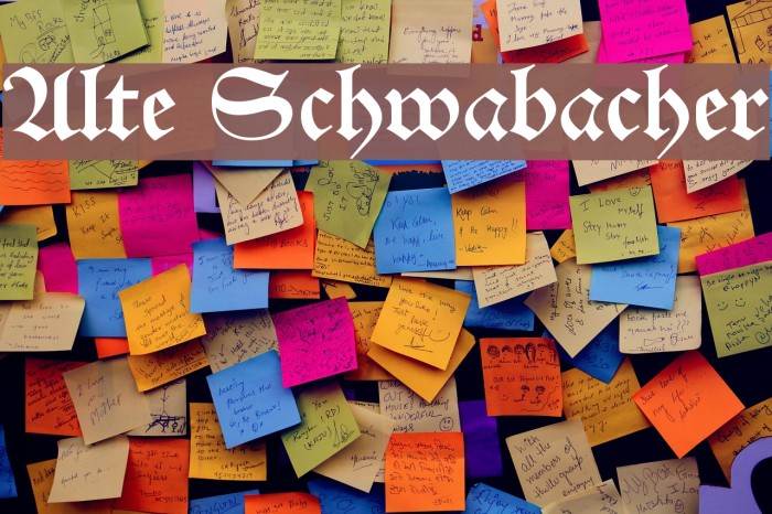 Alte Schwabacher Font examples