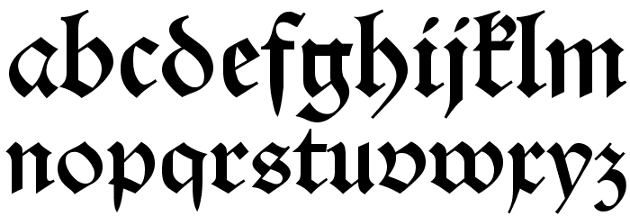 Alte Schwabacher Font LOWERCASE