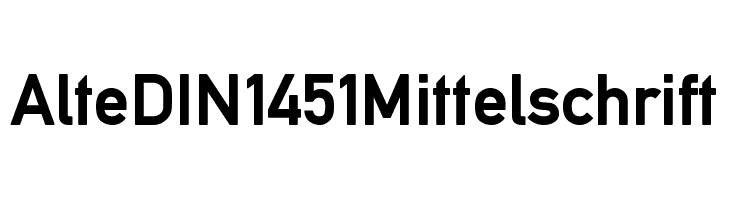AlteDIN1451Mittelschrift  免费字体下载
