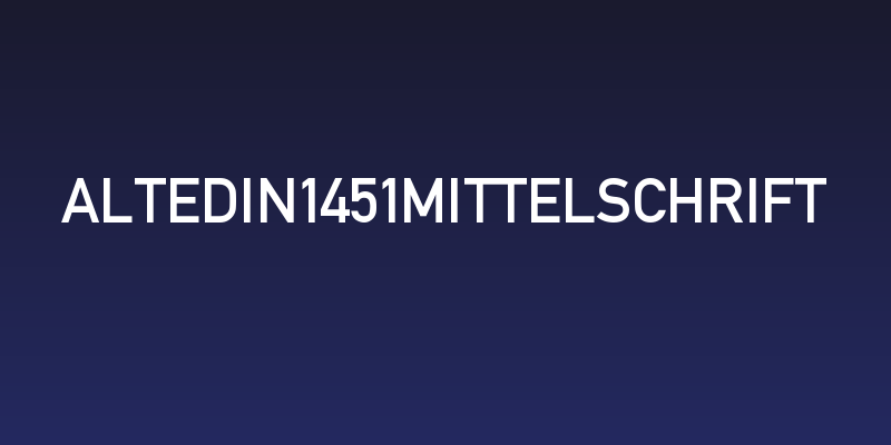 AlteDIN1451Mittelschrift Social Header