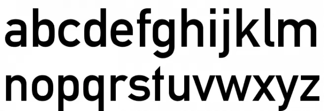 AlteDIN1451Mittelschrift Schriftart Kleinbuchstaben