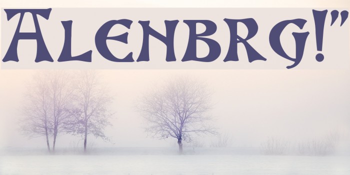 Altenburg!` Font examples