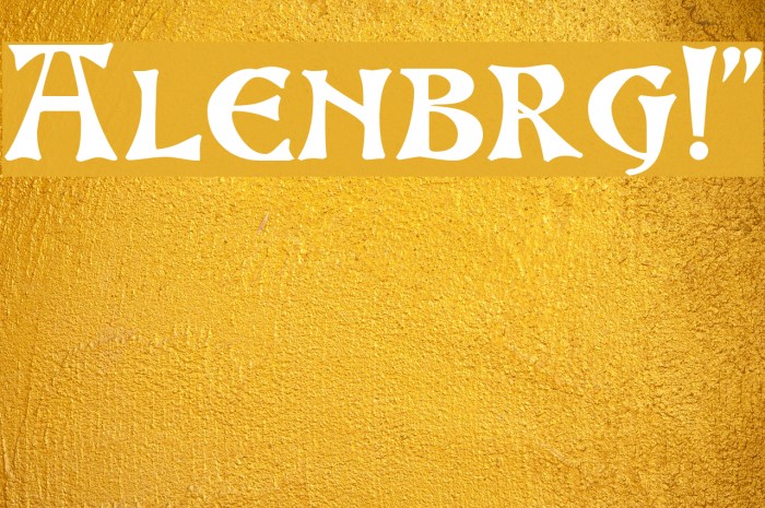 Altenburg!` Font examples