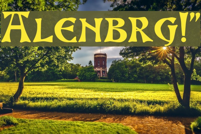 Altenburg!` Font examples