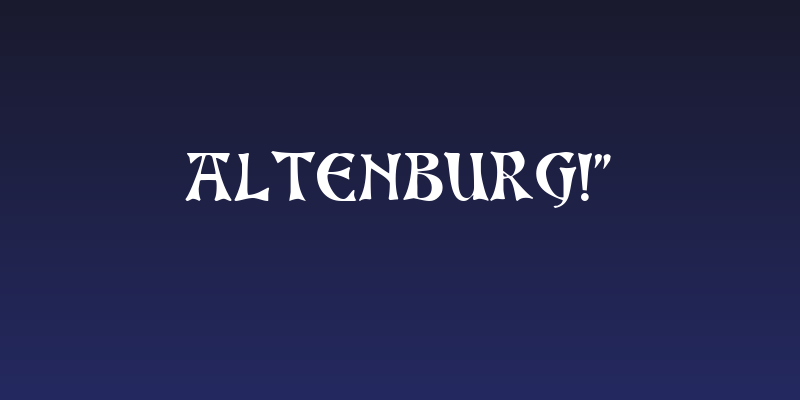 Altenburg!" Social Header