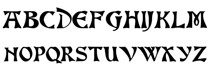 Altenburg!` Font LOWERCASE