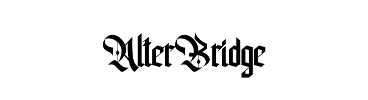Alter Bridge  font caratteri gratis