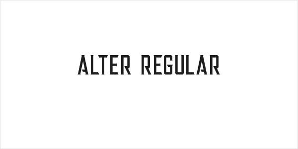 Alter Regular Logo